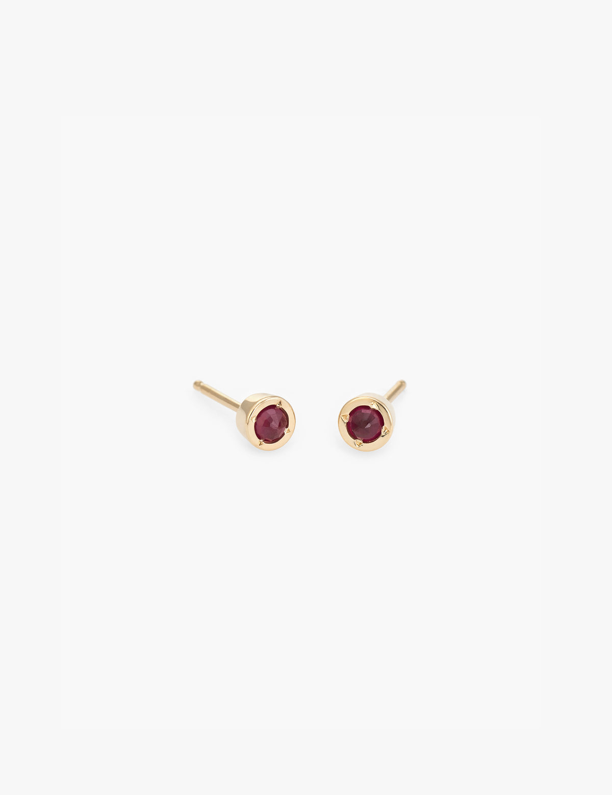 Tiny Dot Studs in Ruby